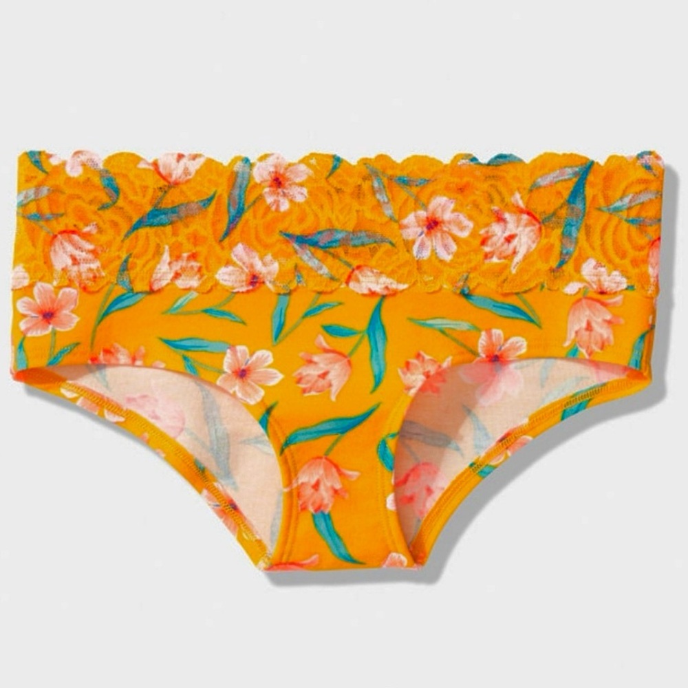 Victoria’s Secret PINK lace cotton panties PINK hipster lace pink floral panties